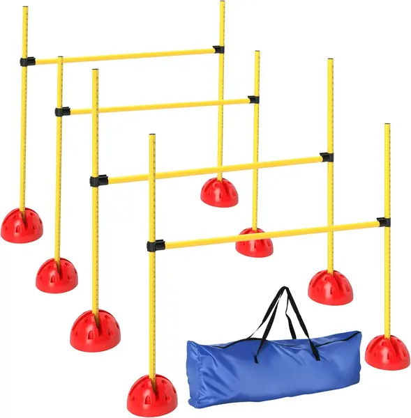 Agility Set Hunde 4-Teiliges Höhenverstellbar Hürden für…