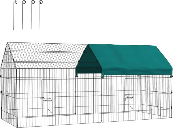 Freigehege Kaninchenkäfig für den Außenbereich, 220 x 85…