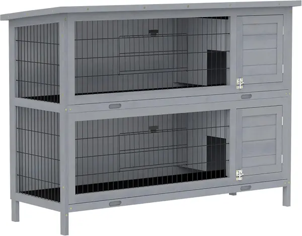 Hasenstall 2 Etagen Asphaltdach Bodenwanne 136,4 x 50 x…