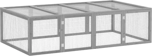Hasenstall Winterfest mit Dach für Kaninchen 181x100x48…