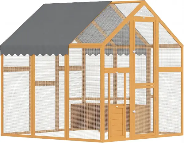 PawHut Hühnerstall 3,07m2 1,7 x 1,8 x 1,8 m Frei