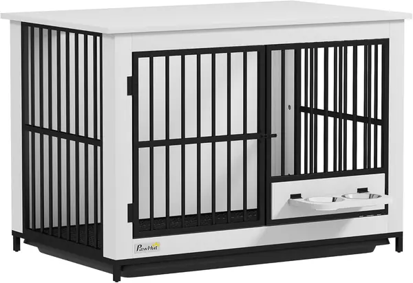 Hundekäfig Hundebox Indoor für Große Hunde Weiß 95 x 60 x…