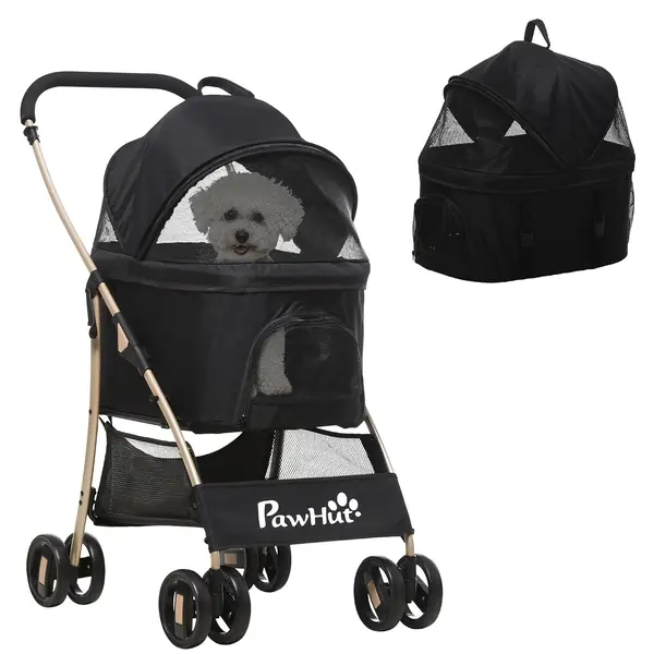 Hundewagen, 2 in 1 Hundetrolley, Tragetasche, Faltbarer…