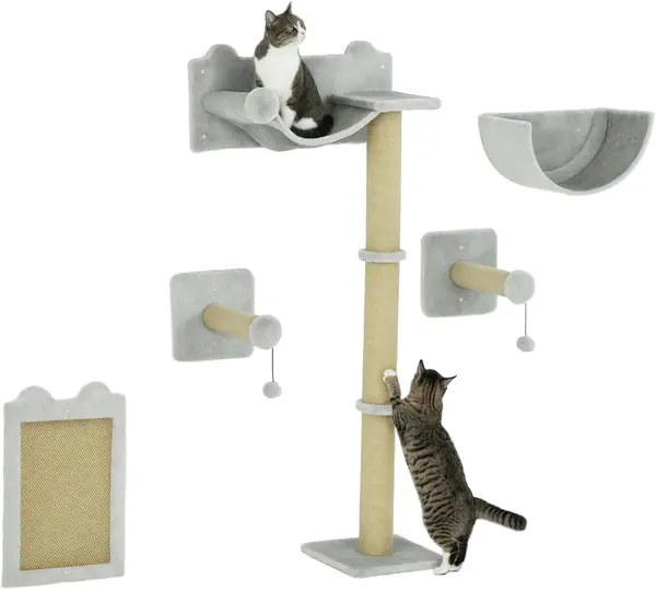 Kletterwand Katzen 5-teilig Katzen Kletterwand Set mit…