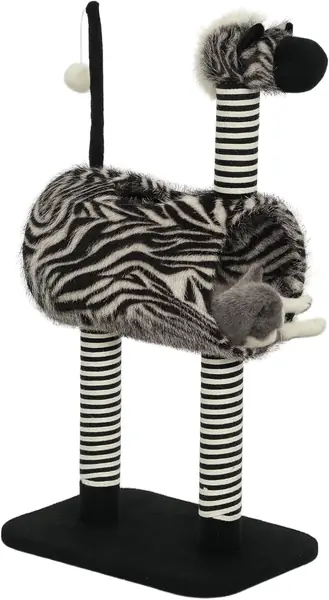 Kratzbaum 93 cm Zebra-Design für Katzen unter 5 kg…