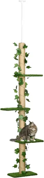 Kratzbaum Deckenhoch 202-242 cm für Mittelgroße Katzen…