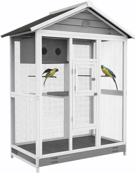 Voliere aus Holz für Sittiche Finken 2 Türen 112 x 68 x…